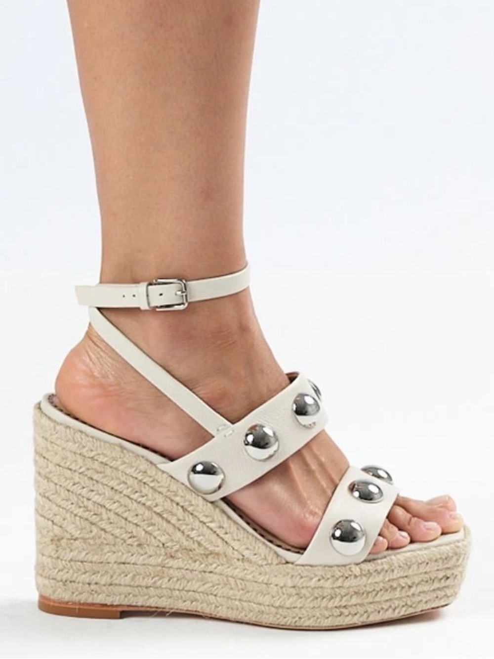 {Cinq A Sept} Georgia Studded Wedge Espadrille Sandals